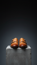 Italian Leather Double-Monk Dress Shoes