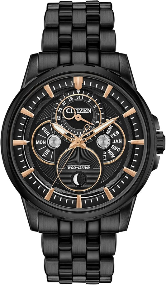 Citizen Men's Classic Calendrier Eco-Drive Watch, Moonphase Indicator, Month, Day and Date