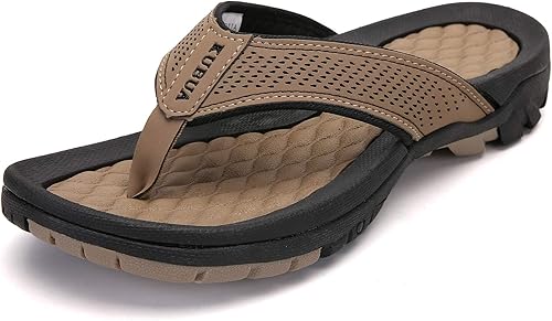 KuaiLu Mens Hiking Sandals with Arch Support Orthopedic Walking Recovery Sandals for Plantar Fasciitis Open Toe Summer Athletic Sport Comfortable Cushion Breathable Outdoor Water Sandals Size7-13
