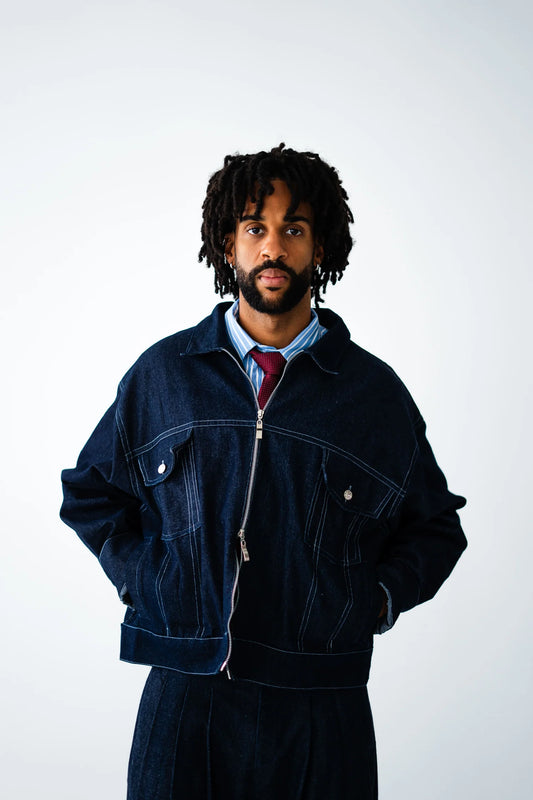 FOR WORKING" Denim Jacket